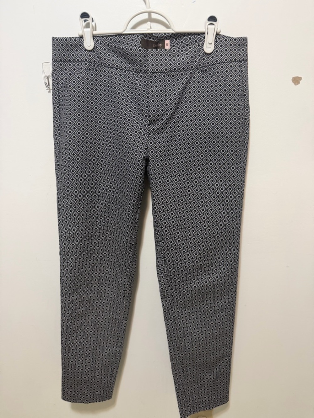crosby. Black White Geometric Diamond pants
